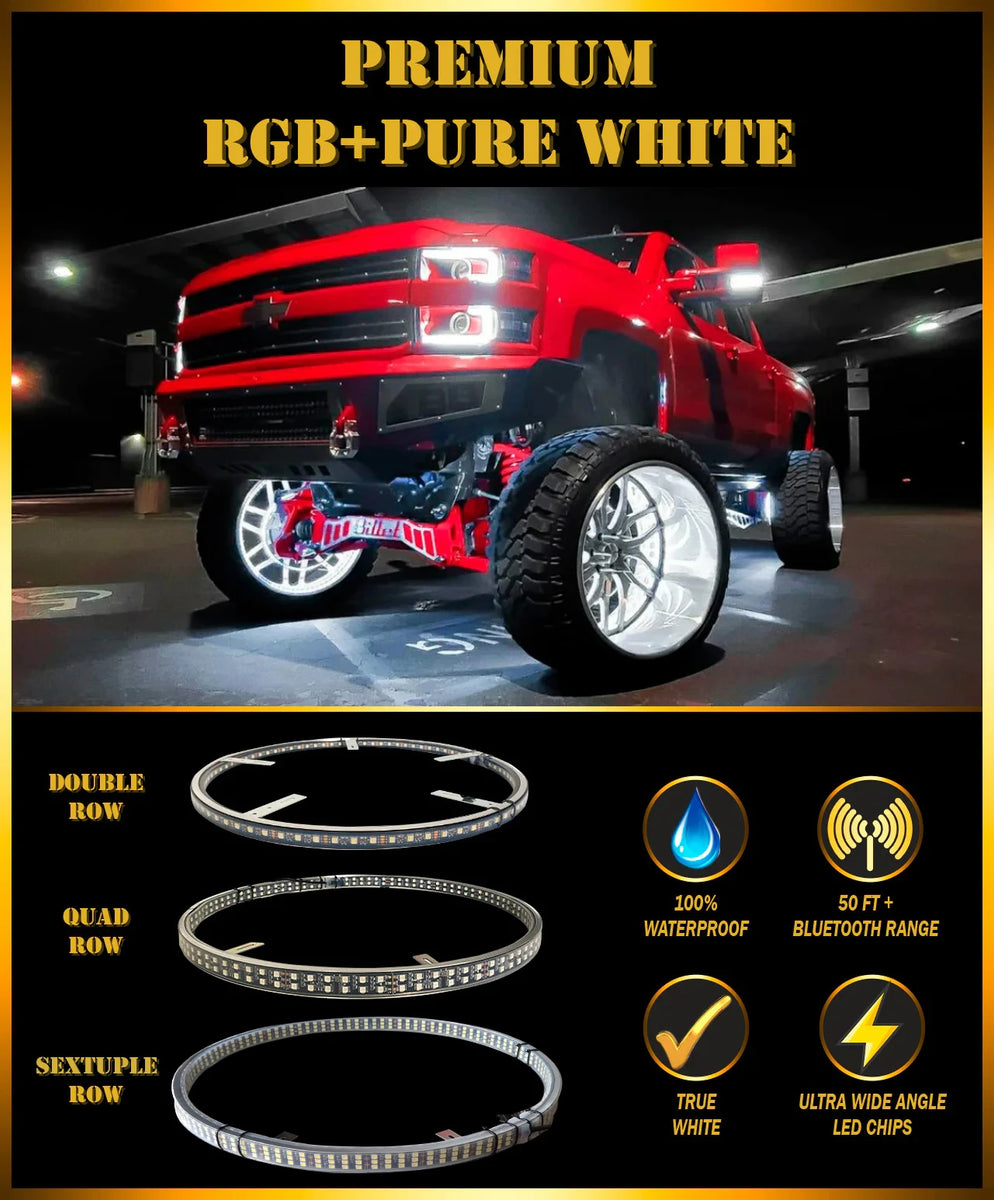 Premium RGB+W Wheel Lights – Adrenaline Offroad Outfitters