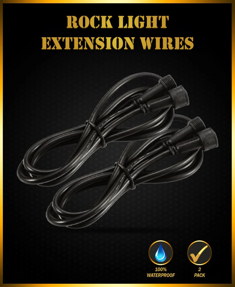 Rock Lights Extension Wires (2 Pack)