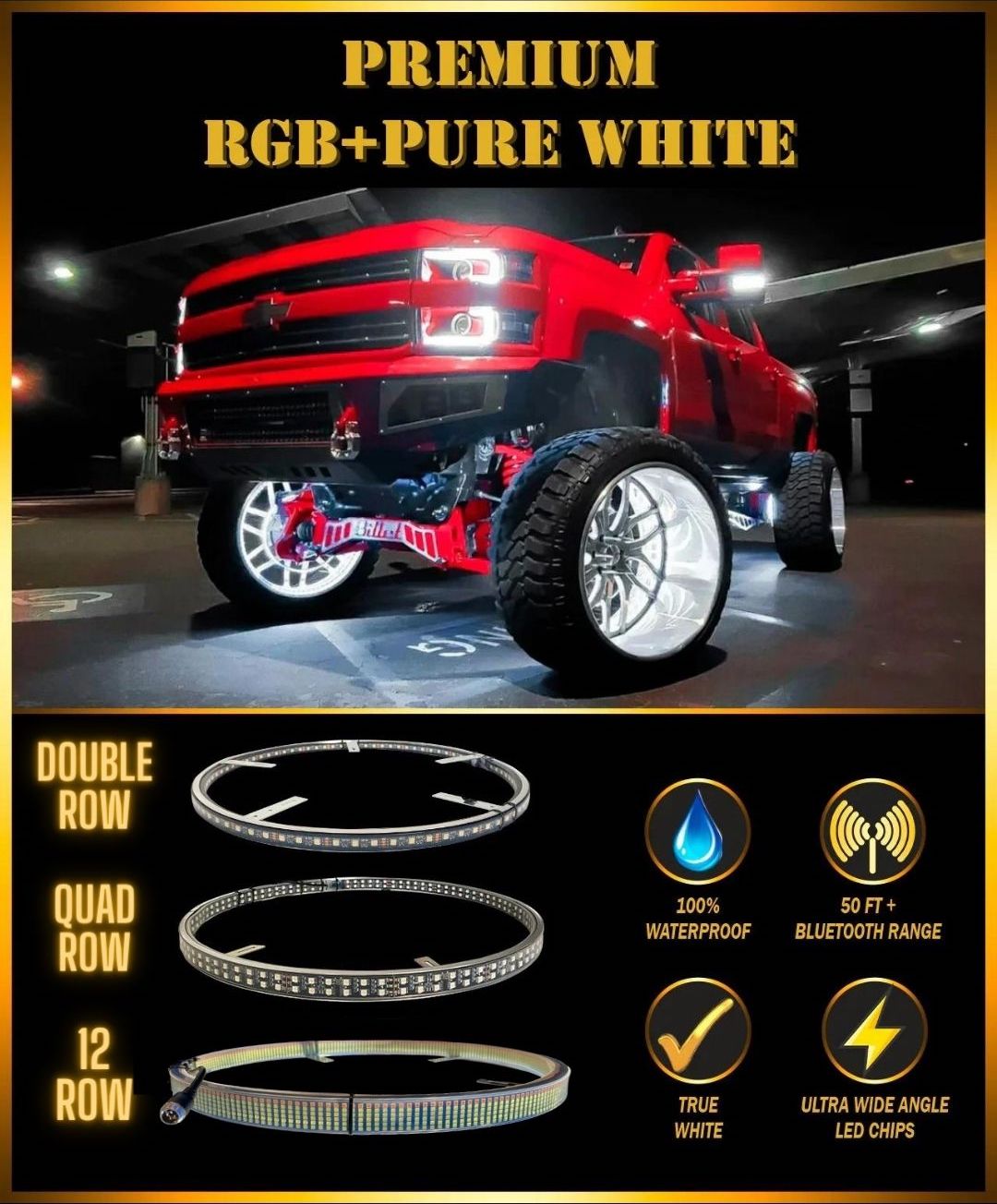 Premium RGB+W Wheel Lights