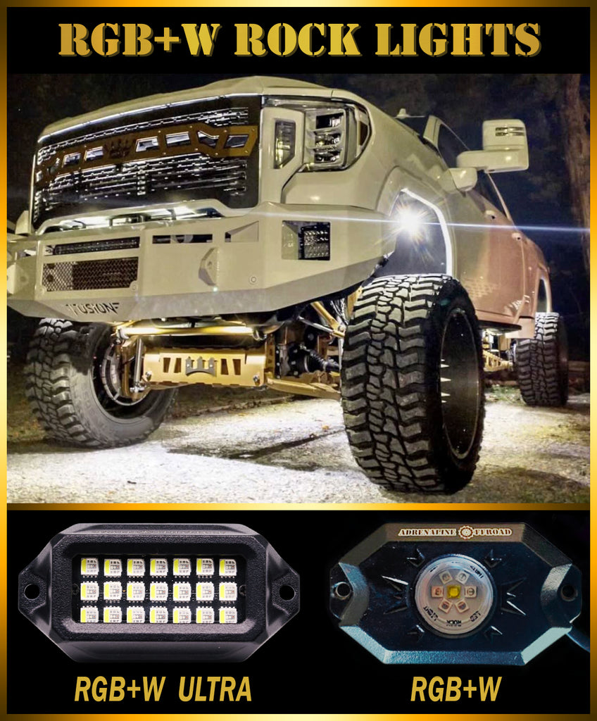 Premium RGB+W Rock Lights Kit – Adrenaline Offroad Outfitters
